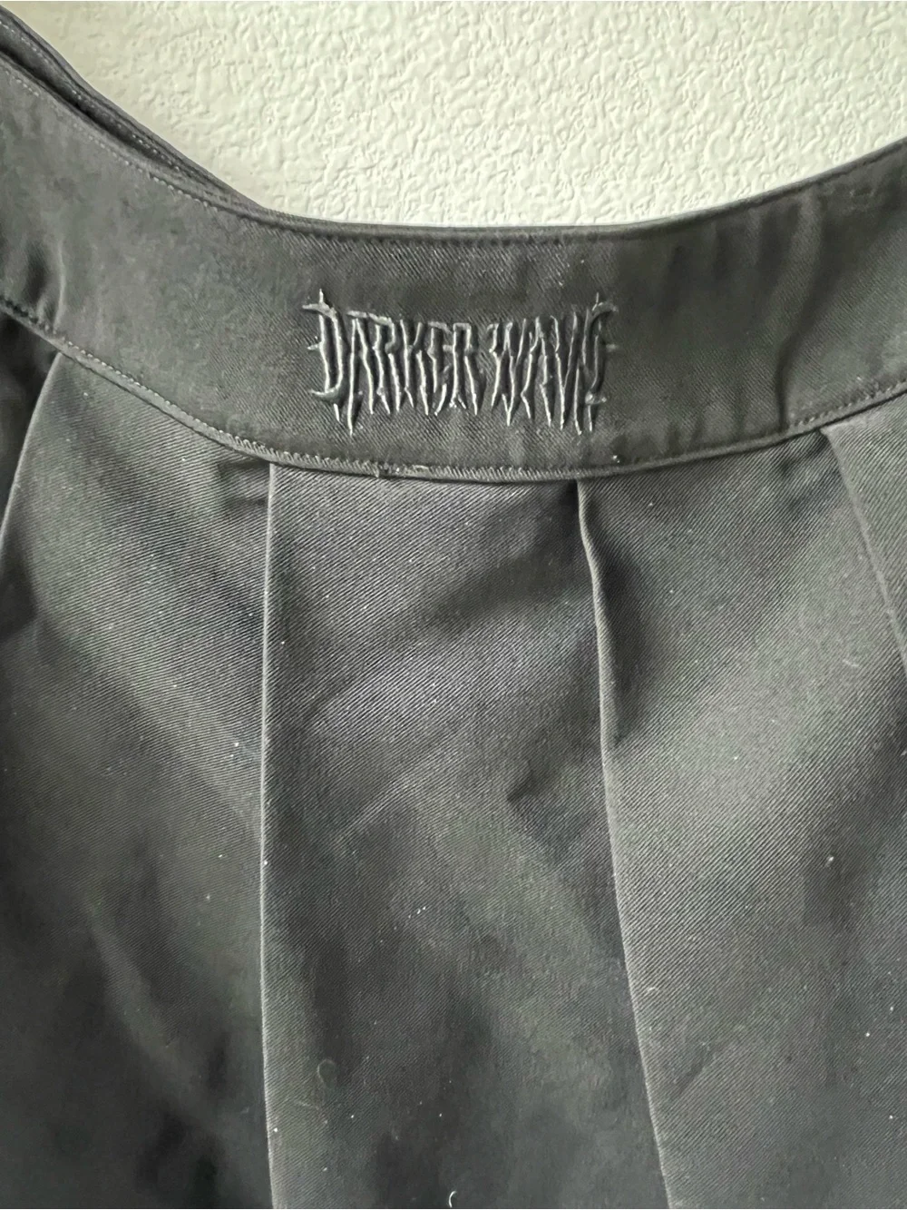 FILTER ASYMMETRICAL PLEATED SKIRT Black Mini-Darker Wavs, Dolls Kill - Picture 5 of 7